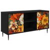 vidaXL TV omarica GENNEP 102 x 33 x 51 cm Črni hrast Inženirski les