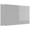 vidaXL Kuhinjski panel 2 pcs Svetlo siva 90 x 60 cm kaljeno steklo