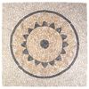 vidaXL Mosaic Tiles vzorec sončnice večbarvno 120 x 120 cm Marmor