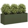 vidaXL Sadilnik Olive Green 120x40x40 cm Hladno valjano jeklo