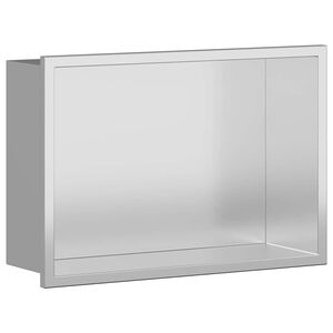 vidaXL Tu&scaron; ni&scaron;a Srebrna 30 x 20 x 9,5 cm Nerjaveče jeklo