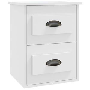 vidaXL Stenska nočna omarica bela 41,5x36x53 cm