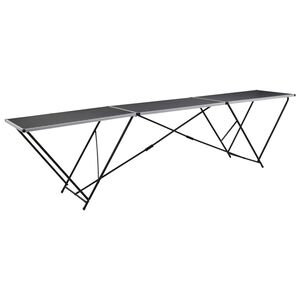 vidaXL Zložljiva tapetni&scaron;ka miza MDF in aluminij 300x60x78 cm