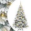 vidaXL Umestno božično drevo med 300 LED Bela 180 cm PE in PVC