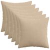 vidaXL Prevleka za blazino 6 kos HEERLEN Taupe 40 x 40 cm korduroy