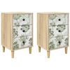vidaXL Nočna omarica GOTHA 2 kos Sonoma hrast 36 x 33 x 60 cm