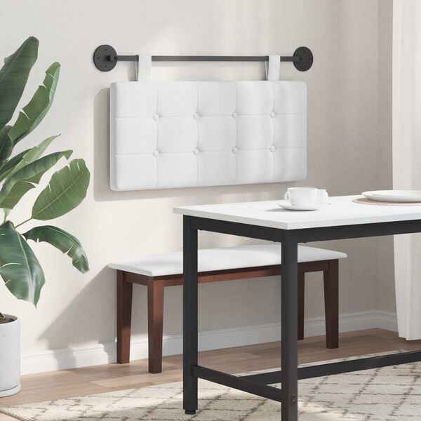 vidaXL Visoki naslon za glavo Bela 100 x 55 x 5 cm blago