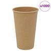 vidaXL Papirnate skodelice za kavo 1000 kosov 400 ml rjave barve