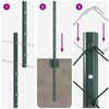 vidaXL Ograja s stebrom Zelena 1 x 10 m Jeklo in PVC