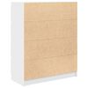 vidaXL Komoda bela 80x35x99 cm inženirski les