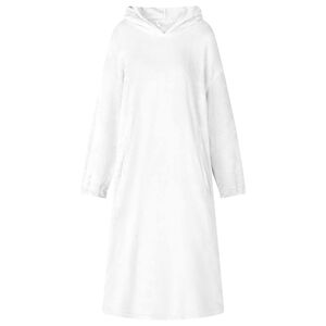 vidaXL Odeja s kapuco Bela s Flanel