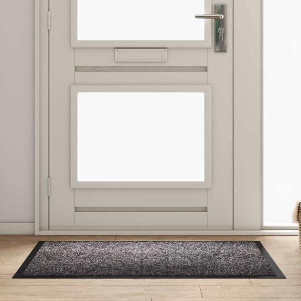vidaXL Doormat Svetlo siva 60 x 40 x 1.2 cm Teddy tkanina