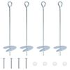 vidaXL Zemeljski klin 4 pcs Srebrna &Oslash;10 x 40 cm Cinkani kovina