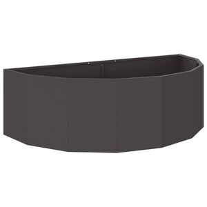 vidaXL Cvetlično korito Črna 120 x 60 x 35 cm Jeklo