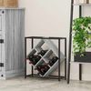 vidaXL Stojalo za vino Siva Sonoma 51 x 18 x 52,5 cm Konstruiran les