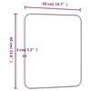 vidaXL Stensko ogledalo črno 50x60 cm pravokotno
