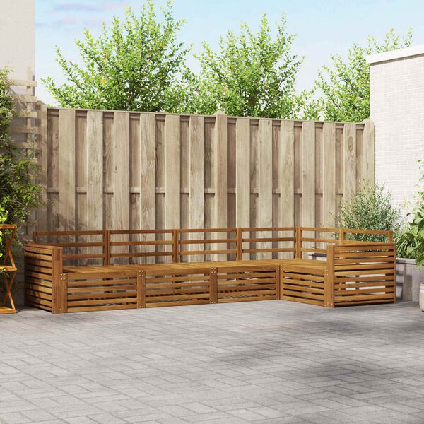 vidaXL Zunanja garnitura za sedenje 5 pcs Naravna Masiven les akacije