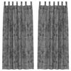 vidaXL Velvete zavese 2 kos Siva 225 x 140 cm Žamet
