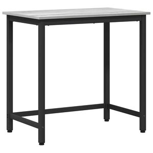 vidaXL miza Siva Sonoma 100 x 50 x 76,5 cm Inženirski les in jeklo