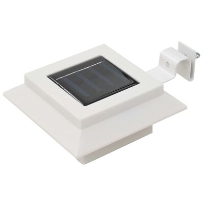 vidaXL Zunanje solarne svetilke 6 kosov LED kvadratne 12 cm bele