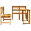 vidaXL Vrtnik Bistro Set 3 pcs Rjava Trden akacijev les