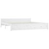 vidaXL Posteljni okvir s predali bel 200x200 cm