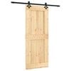 vidaXL Drsna vrata 85 x 210 cm Masiven borov les (neobdelan)