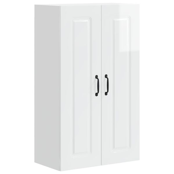 vidaXL Stenska kuhinjska omarica Visok sijaj bela 60 x 31 x 100 cm