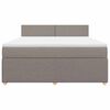 vidaXL Box spring postelja z vzmetnico taupe 180x200 cm blago