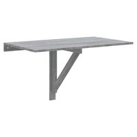 vidaXL Zložljiva stenska miza siva sonoma 100x60x56 cm inženirski les