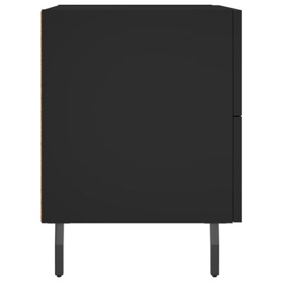 vidaXL Nočna omarica 2 kosa črna 40x35x47,5 cm inženirski les