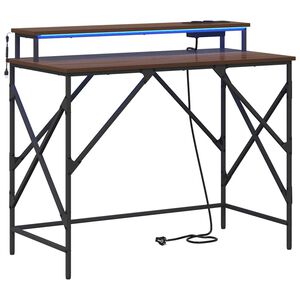 vidaXL Miza Rjav hrast 100 x 50 x 86,5 cm Inženirski les