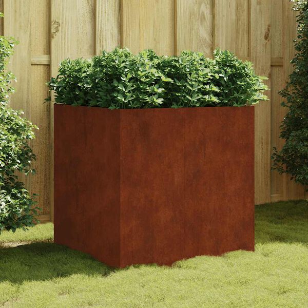 vidaXL Cvetlično korito 80x80x80 cm corten jeklo