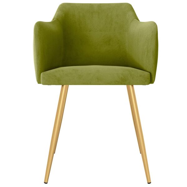 vidaXL Jedilni stoli 4 kosi svetlo zelen žamet