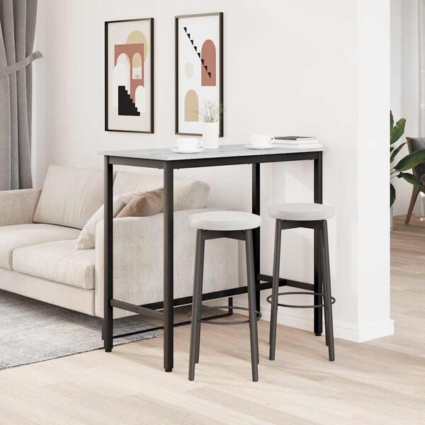 vidaXL miza Siva Sonoma 100 x 50 x 90,5 cm Inženirski les in jeklo