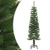 vidaXL Ozka umetna novoletna jelka s stojalom 150 cm PE