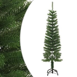 vidaXL Ozka umetna novoletna jelka s stojalom 150 cm PE