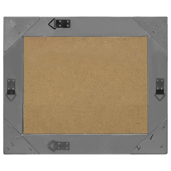 vidaXL Stensko ogledalo v baročnem stilu 50x40 cm črno