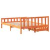 vidaXL Posteljni okvir brez vzmetnice vo&scaron;čeno rjav 160x200 cm borovina