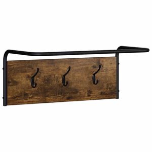vidaXL Obe&scaron;alnik za pla&scaron;če Dimljen hrast 60 x 30 x 25 cm