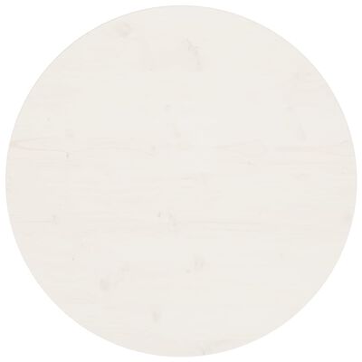 vidaXL Mizna plošča bela Ø70x2,5 cm trdna borovina