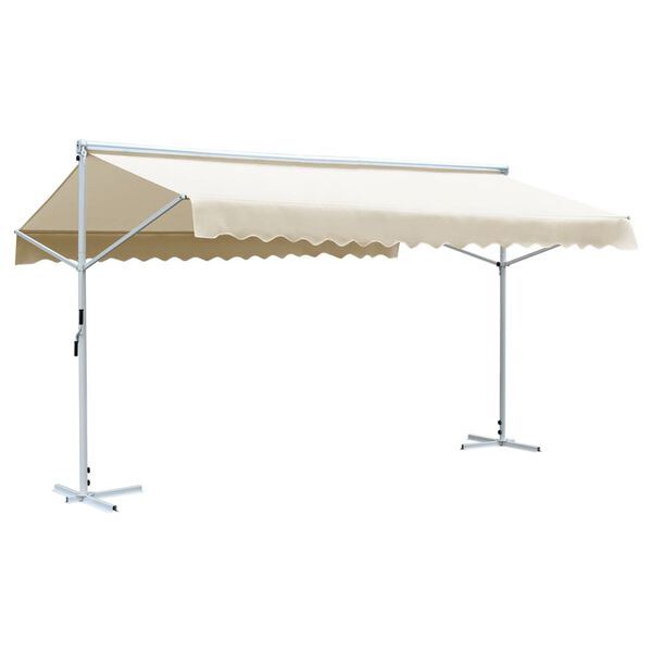 vidaXL Prostostoječa tenda 600x300 cm krem