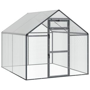 vidaXL Ptičnik Antracit 181,5 x 221 x 173,5 cm Varjena žičnata mreža
