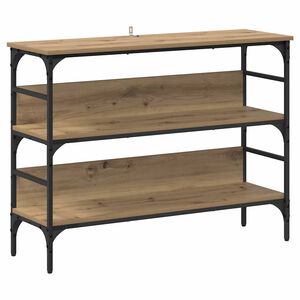 vidaXL Konzolna miza artisan hrast 100 x 32 x 75 cm Konstruiran les