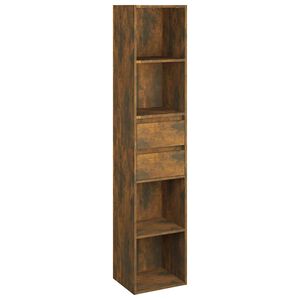 vidaXL Knjižna omara dimljeni hrast 36x30x171 cm konstruiran les