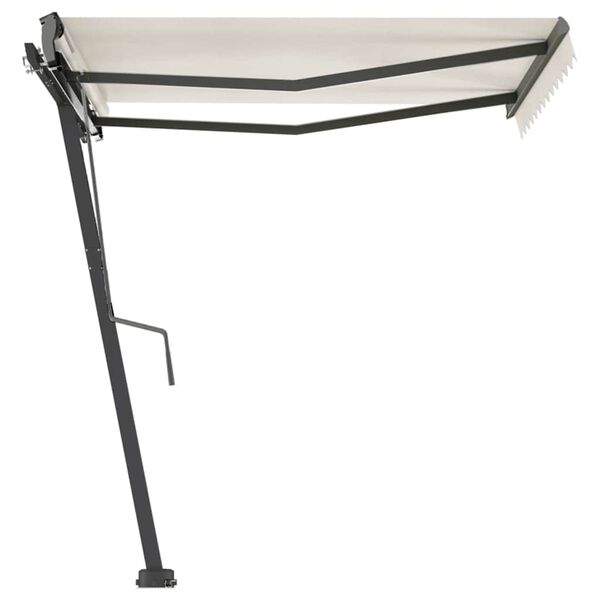 vidaXL Prostostoječa ročno zložljiva tenda 300x250 cm krem