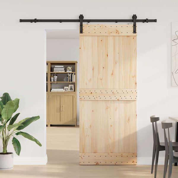 vidaXL Komplet opreme za drsna vrata 200 cm jeklo črne barve