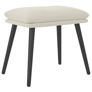 vidaXL Stolček za noge kremno bel 45x29,5x35 cm žamet