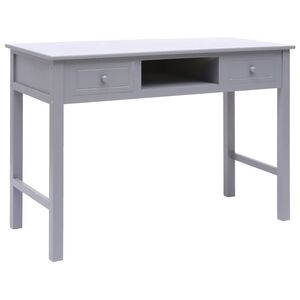 vidaXL Pisalna miza siva 110x45x76 cm les