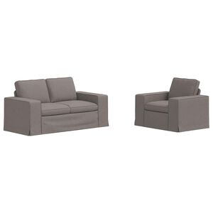 vidaXL Kavč 2 pcs Taupe 182 x 80 x 82 cm blago